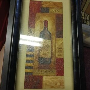 Vintage Still Life Painting in Rich Brown and Red